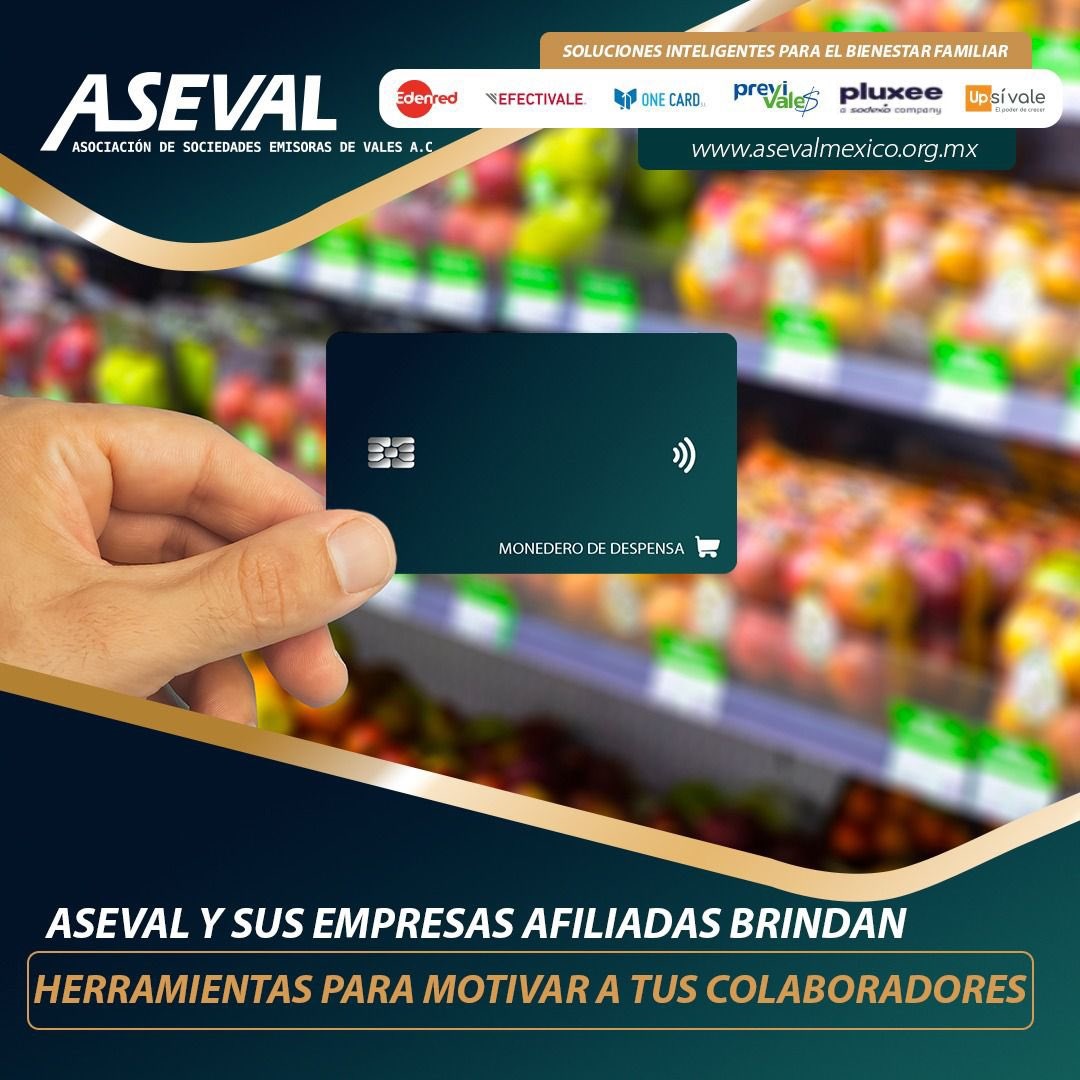 ASEVAL_Mexico's tweet image. Las prestaciones como el #ValedeDespensa o la #TarjetaElectrónica de comida además de apoyar en el incremento de #productividad y motivación laboral apoyan las finanzas mediante beneficios fiscales.