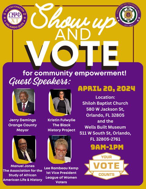 Gearing up for our 84th Grand Conclave: A Conclave with a Purpose; we invite you to Show Up and Vote! This will be our fourth Community Forum, out of a series of six. We encourage you to use your voice and presence to help make a difference in the community. #TampaBound #CWAP