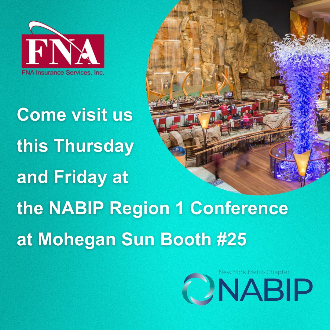 We look forward to seeing everyone attending the NABIP Region 1 Conference this Thursday, April 11 at Mohegan Sun in Connecticut! Be sure to stop by Booth 25 to say hello!