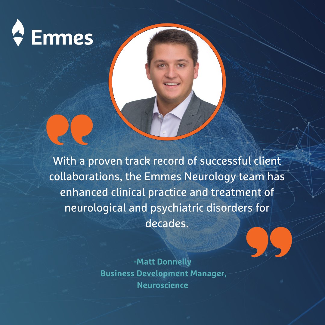 Reach out to Matt Donnelly, BD, Neuroscience to discuss your upcoming clinical development plans &amp; gain valuable insights about how #Emmes can support your next clinical trial. hubs.ly/Q02sjj6v0