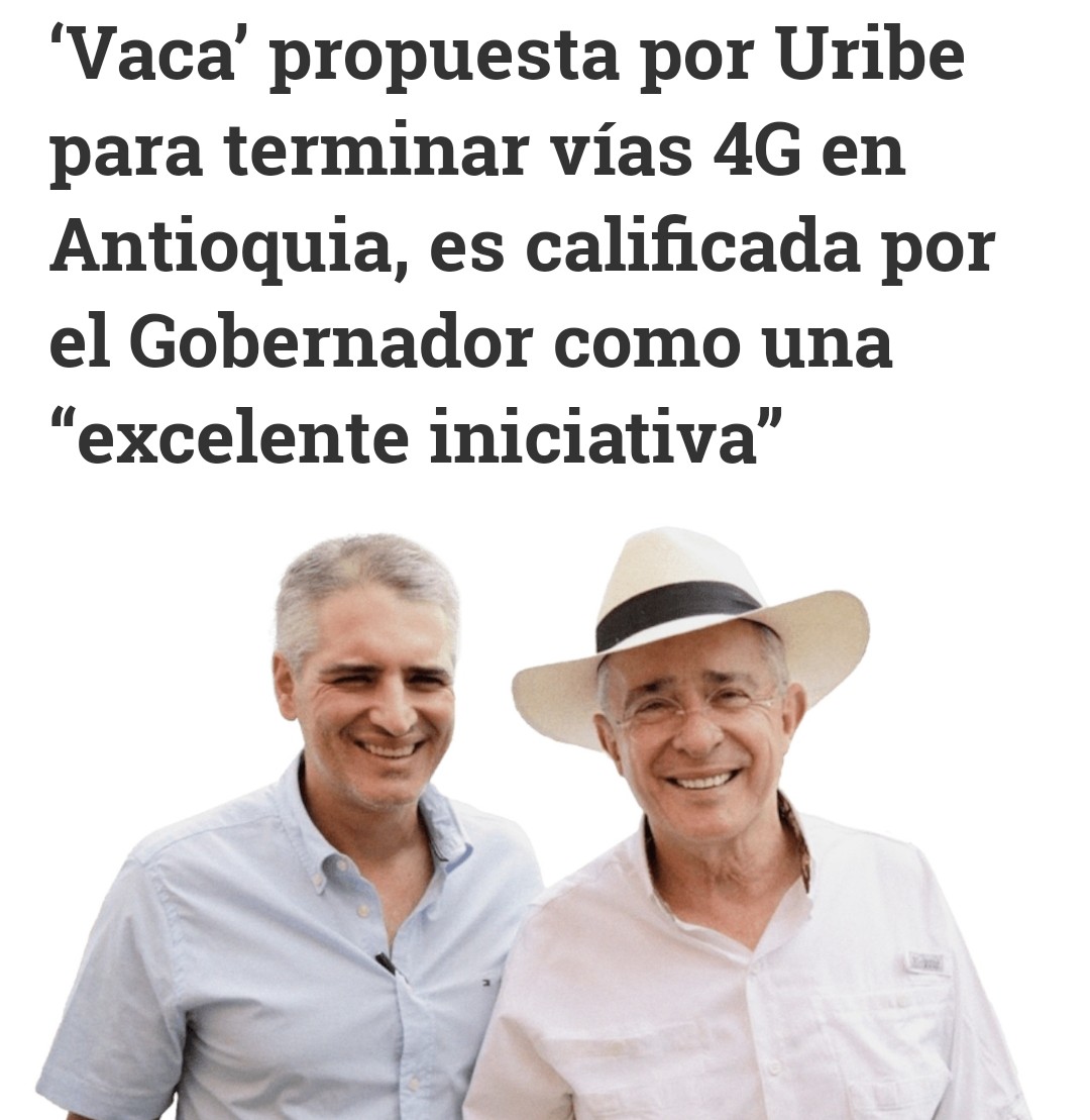 doctorcruz2021A's tweet photo. Por muchos años sostuve que una persona con un capital tan modesto cómo el que reporta @AlvaroUribeVel ante @DIANColombia no tendria la capacidad económica para pagar el equipo jurídico  que lo defendia en los #cientos de procesos judiciales en su contra. El pago a su abogado @DiegoCadenaLaw supuestamente con un lote propiedad de su esposa #LinaMoreno me hizo surgir aún mas dudas. 
Poco a poco los contratos de quienes han sido sus abogados y sus familiares con el estado revelados por medios como @WRadioColombia  hicieron suponer a periodistas como @HELIODOPTERO que la #Costosa defensa juridica de Uribe podria estar siendo financiada con nuestros impuestos.
Hoy me preocupa que sin la chequera del estado, Uribe enfrenta juicio por las acusaciones en su contra que más han avanzado hasta la fecha, justo cuando el expresidente imputado por soborno y fraude lidera  #LaVaca por las vias 4G en asocio con el cuestionado gobernador de Antioquia @AndresJRendonC, investigado por #corrupción en la construcción de CAIs durante su periodo como @AlcRionegro.
Le pregunto a @CGR_Colombia @PGN_COL @migueldelrioabg @RobertoMTico y @DNPCOLOMBIA 
¿Es posible usar el dinero de #LaVaca por las vias 4G de Antioquia para fines diferentes a  aquellos para los que fue recolectado?