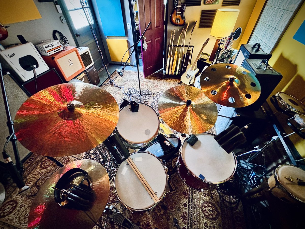 recording drums at #mixtapestudios @drumattic615 #drums #recording