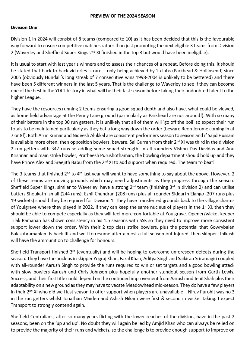 The Yorkshire & Derbyshire Cricket League tweet media