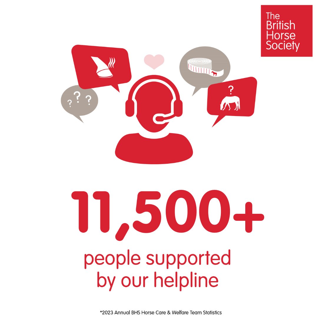 Did you know that our Horse Care & Welfare Helpline team supported over 11,500 people in 2023? ​ ​We’re here to help, will you help us continue this work by donating today 👉 bit.ly/3xCb27X ​#HereToHelp