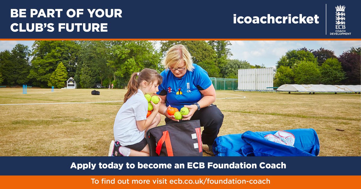 🏏| Coaching Be part of your club's future, apply today to become an ECB Foundation Coach 📅7th 9th 14th & 16th May 📍 @RothleyParkCC 🕰️ 6-9pm 💷 £150 🔗booking.ecb.co.uk/QlRdGx Bursaries available 👉forms.office.com/e/a6XsE3AXvT #icoachcricket #foxesfamily 🦊