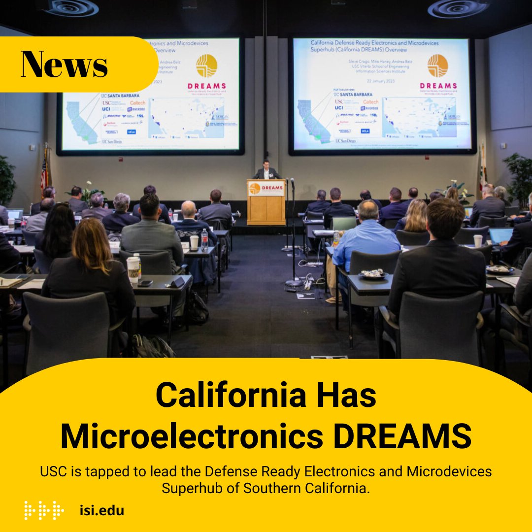 Led by USC, @CA_dreams_hub's 16 founding partners are focused on furthering the future of microelectronics development in the U.S. for the new frontiers of 6G and beyond, and the workforce development required to achieve those goals. Take a deeper dive: bit.ly/4ajhLSV