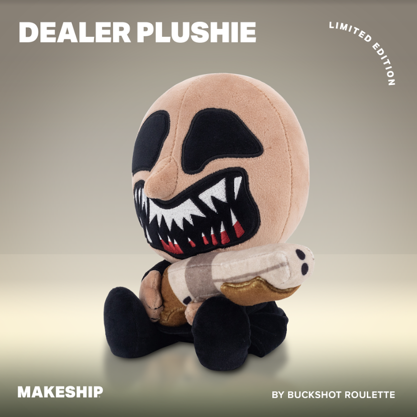 v1.2.1 is live and the dealer is now a marketable plushie, ready to raid your fridge while you sleep makeship.com/products/bucks…