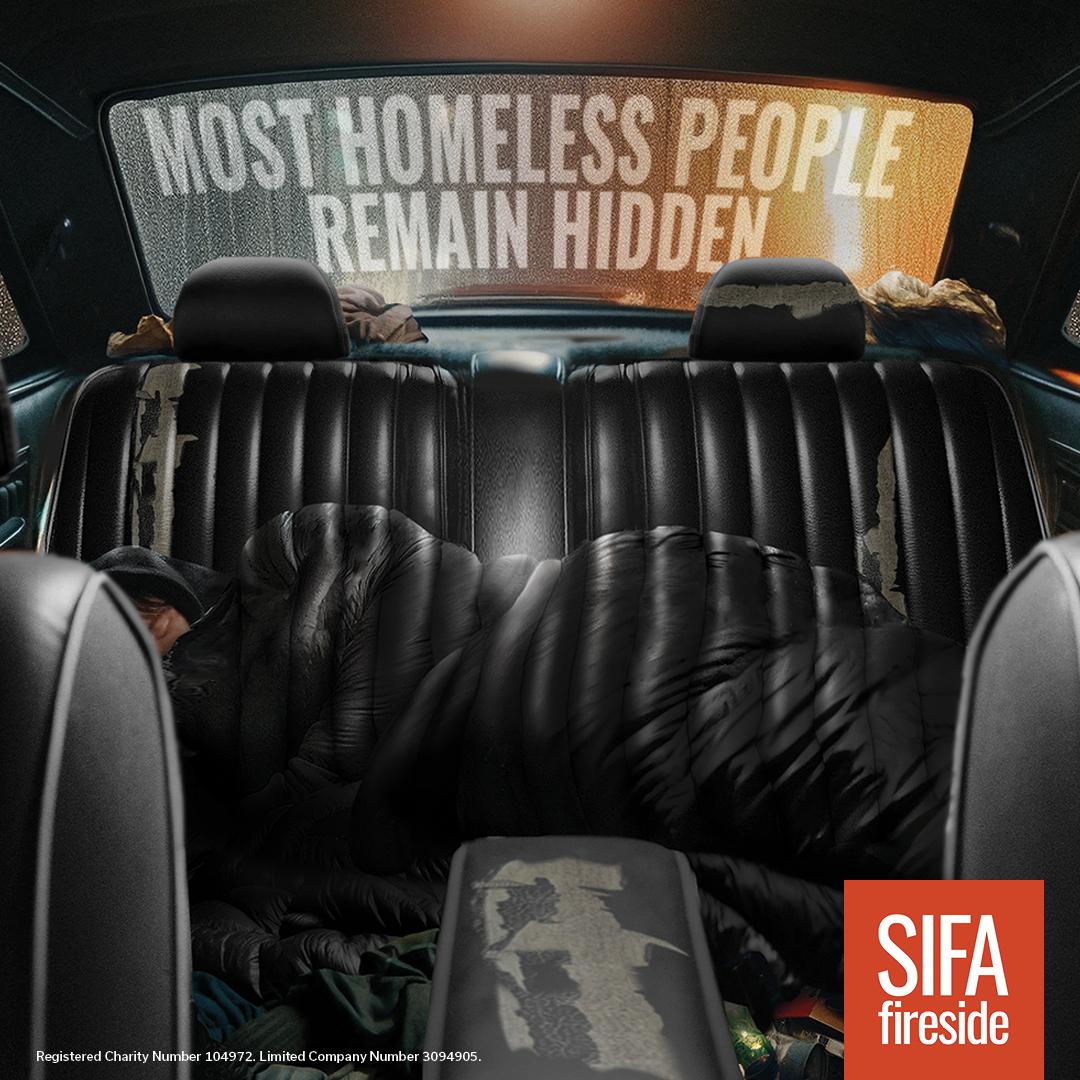 Most homeless people remain hidden. They're sleeping in cars, sofa surfing or in squats. #HiddenHomelessness Donate now and help @Sifafireside to find and support all those without a home ❤️ sifafireside.co.uk/hidden/