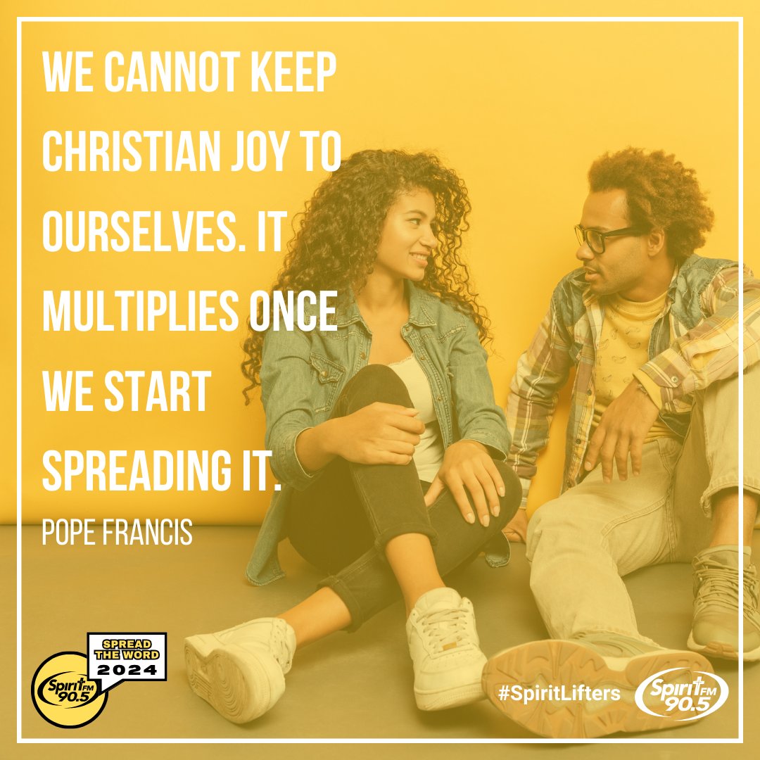 Will you help spread Christian joy today? 😁
.
.
.
#livewithspirit #spiritlifters #spiritlifter #spiritfmthoughtfortheday #spreadtheword2024 #stw2024 #spreadtheword #stw