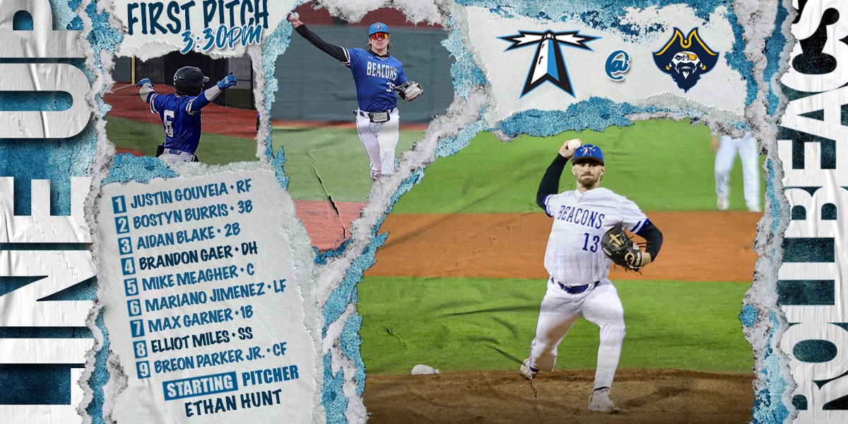 Lineup @ UMD. First pitch at 3:30pm #RollBeacs #FeedTheMeter #FindAWay