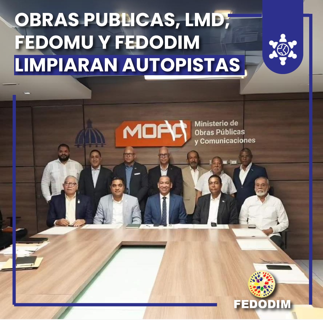 “¡Unidos por un futuro más limpio! #ObrasPublicas, #FEDOMU, #FEDODIM y #LMD lanzan el programa #MiAutopistaLimpia el 26 de abril. #CompromisoDeTodos 🌍🛣️”
