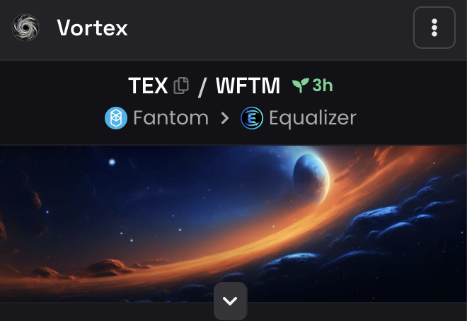 VortexFDN's tweet photo. Dexscreener updated. Go check it out! 

Looking pretty 🌀

$TEX https://t.co/9KGieHghCx