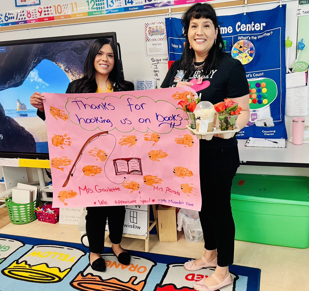 Thank you for instilling the love of reading to our PreK Coyotes. We 🩷our amazing librarians 🩷😊. #TeamSISD