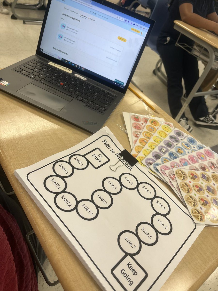mslinvillesmath's tweet photo. We are excited to start our “Path to Proficient” utilizing @PearDeck Practice and Assessment tools! Earning scratch and sniff stickers and candy along the way is the “pear” on top! #IamCPS #CPSLTT #JPPlions #ThrowBacktotheScratchnSniff @QueenMel99 @PearDeck https://t.co/bdNPAKo9gN