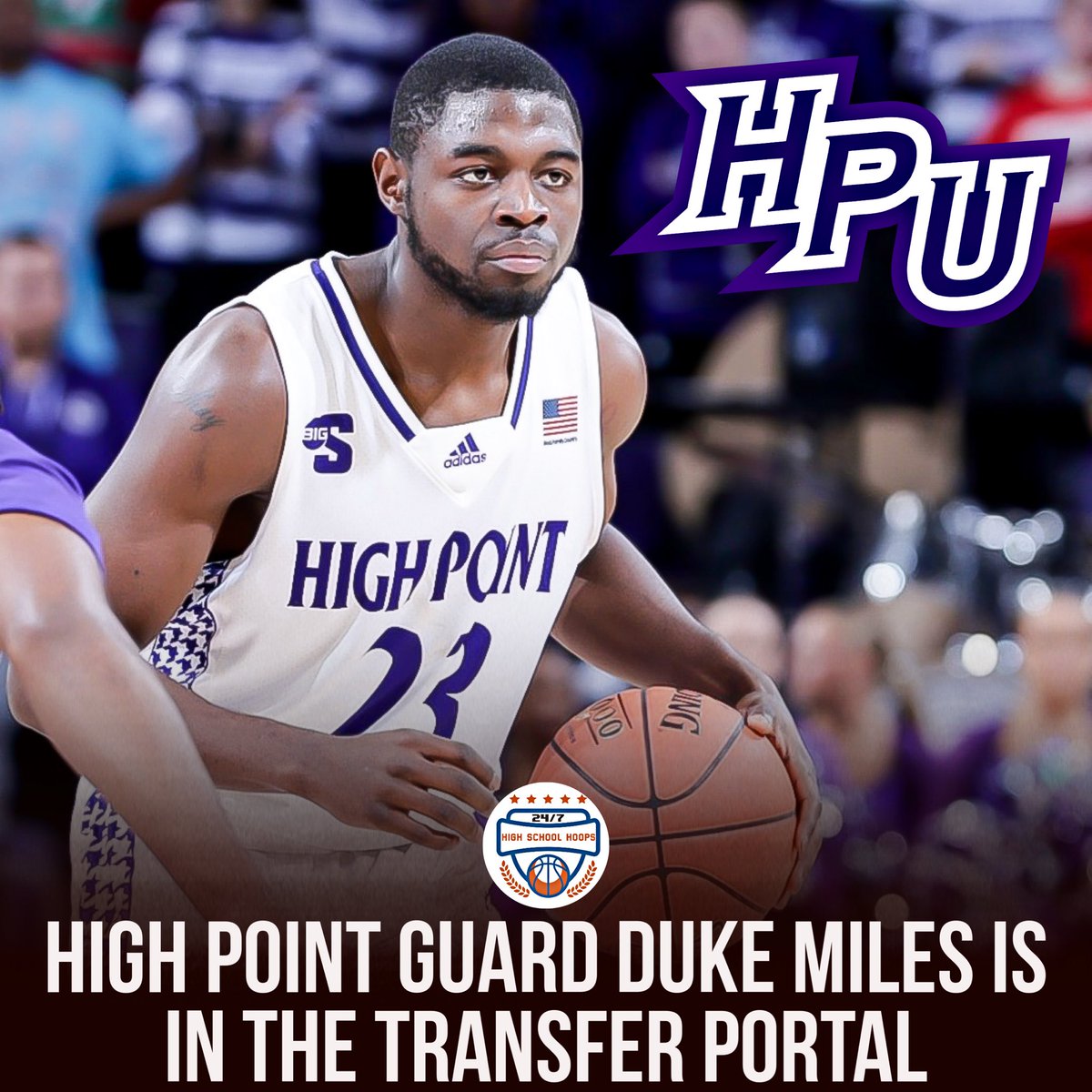 High Point guard Duke Miles tells me he’s heard from these schools since going portaling: Michigan Kansas UCF Illinois Auburn Alabama Texas Maryland Penn State Wake Forest NC State Oregon Georgia Tech Mississippi State LSU Florida State Virginia Tech Cal SMU Saint Louis Samford…