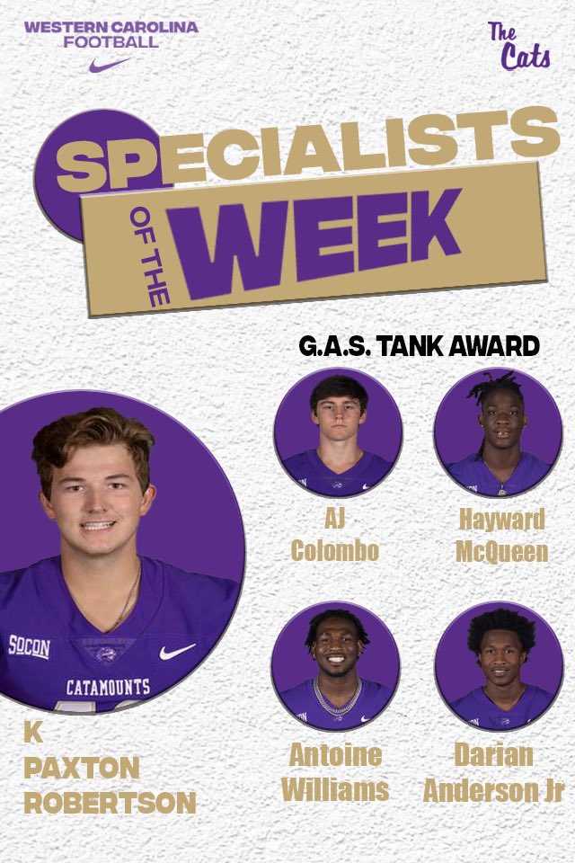 We had another great week on the @CatamountsFB special teams units! As we start week 4 of practice today, here are the Specialists of the Week Award winners for week 3! @Antoinewill8 @HaywardMcqueen @ajcolombo1 @dirty_uno1