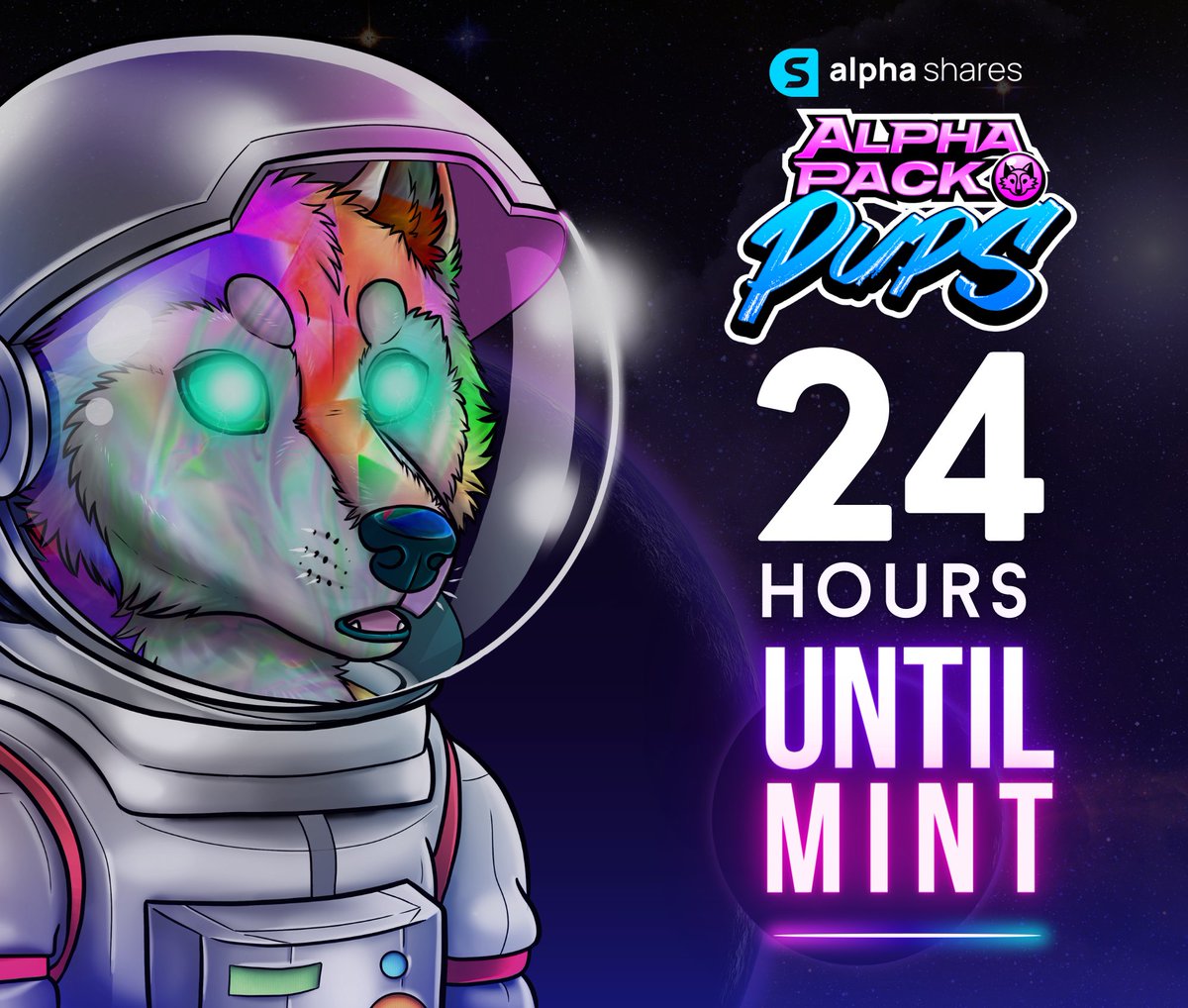 🚀Alpha Pack Pup Public Mint in 24 Hours!🚀 The time is near, we are prepping up for a beautiful mint day tomorrow with airdrops going out to those who purchased in presale. Let's go! Here is what to expect tomorrow: - Presale will end & public mint @ $100 will begin at 3pm