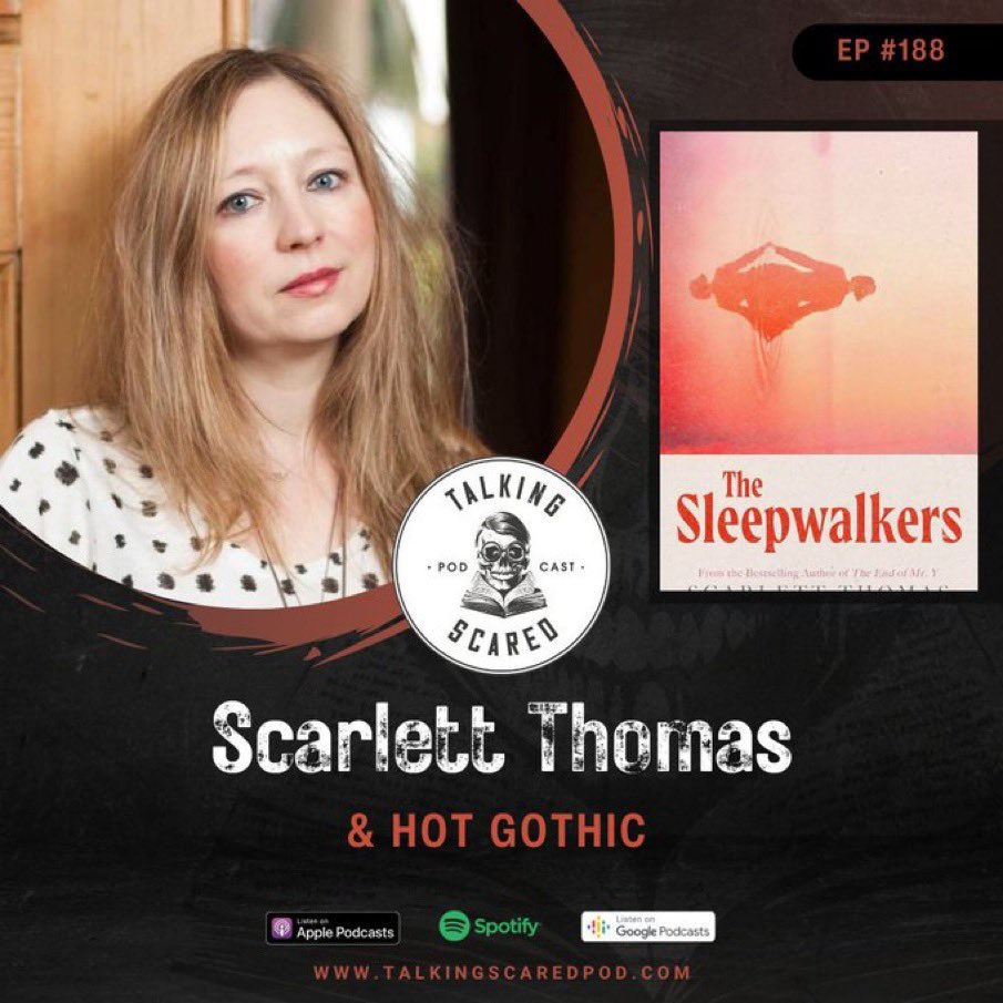 NEW EPISODE! @scarthomas joins me for a conversation about her new novel, THE SLEEPWALKERS. We tussle with Gothic AND postmodernism, plus spooky hotels, accidental structure and the consequences of desire gone too far. All podcast platforms (link below)