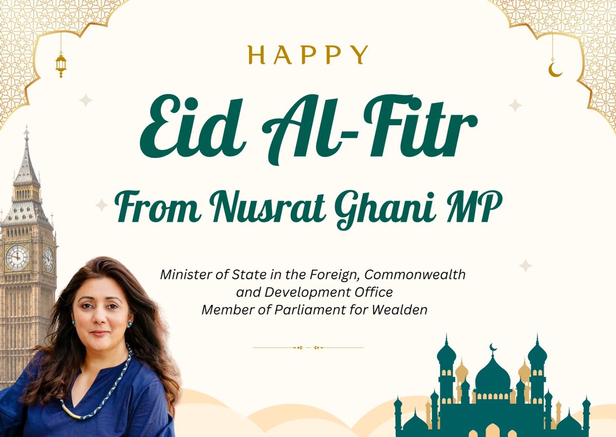 🌙 As our holiest month of Ramadan ends we begin renewed to celebrate Eid with loved ones ❤️ 🕌 Wishing all who celebrate, a fabulous Eid- filled with joy, peace and prosperity #EidMubarak from my family to yours 🙏🏾 ⁦@FCDOGovUK⁩