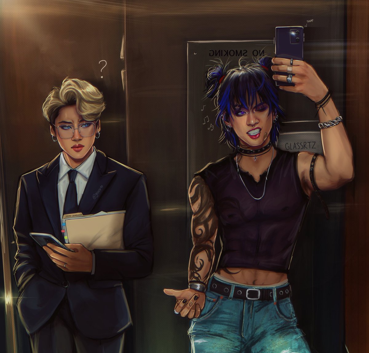 he lawyered tf UP! 😜🤳 #JUNGKOOK #JIMIN #JIKOOK #btsfanart