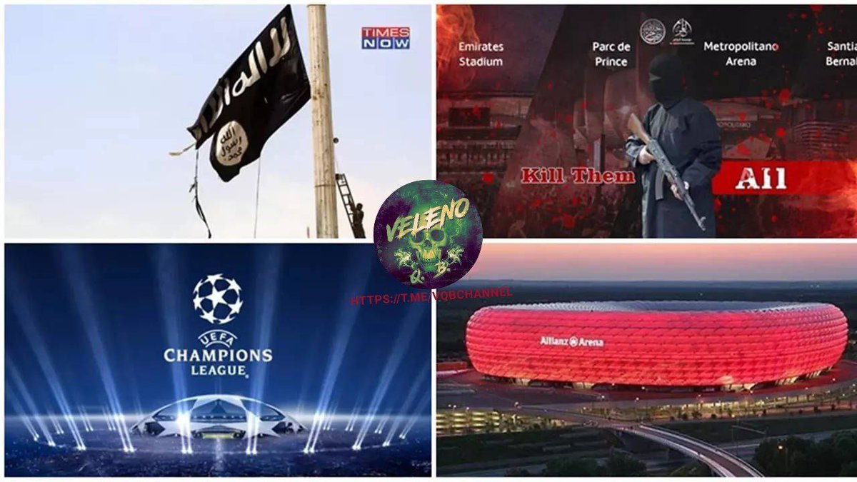 LadyAfro17's tweet photo. 9 aprile 2024, Europa
ISIS MINACCIA LA CHAMPIONS
"Uccideteli tutti"
L'#Isis ha #minacciato di prendere di mira quattro stadi che ospiteranno le partite d'andata dei quarti di #Champions_League.
Lo riferiscono diversi media spagnoli, citando i canali di distribuzione dei messaggi dello #Stato_islamico.
L'Isis ha pubblicato l'immagine di quattro stadi, due a #Madrid dove stasera si giocherà #Real_Madrid-#Manchester_City e domani sera #Atletico_Madrid-#Borussia_Dortmund, uno a Parigi dove domani si giocherà #Psg-#Barcellona, e uno a Londra dove #Arsenal-#Bayern
#9aprile #Europa #Sport #Calcio #ChampionsLeague
#ISIS #Terrorismo
https://t.co/eeCsgjujCh
