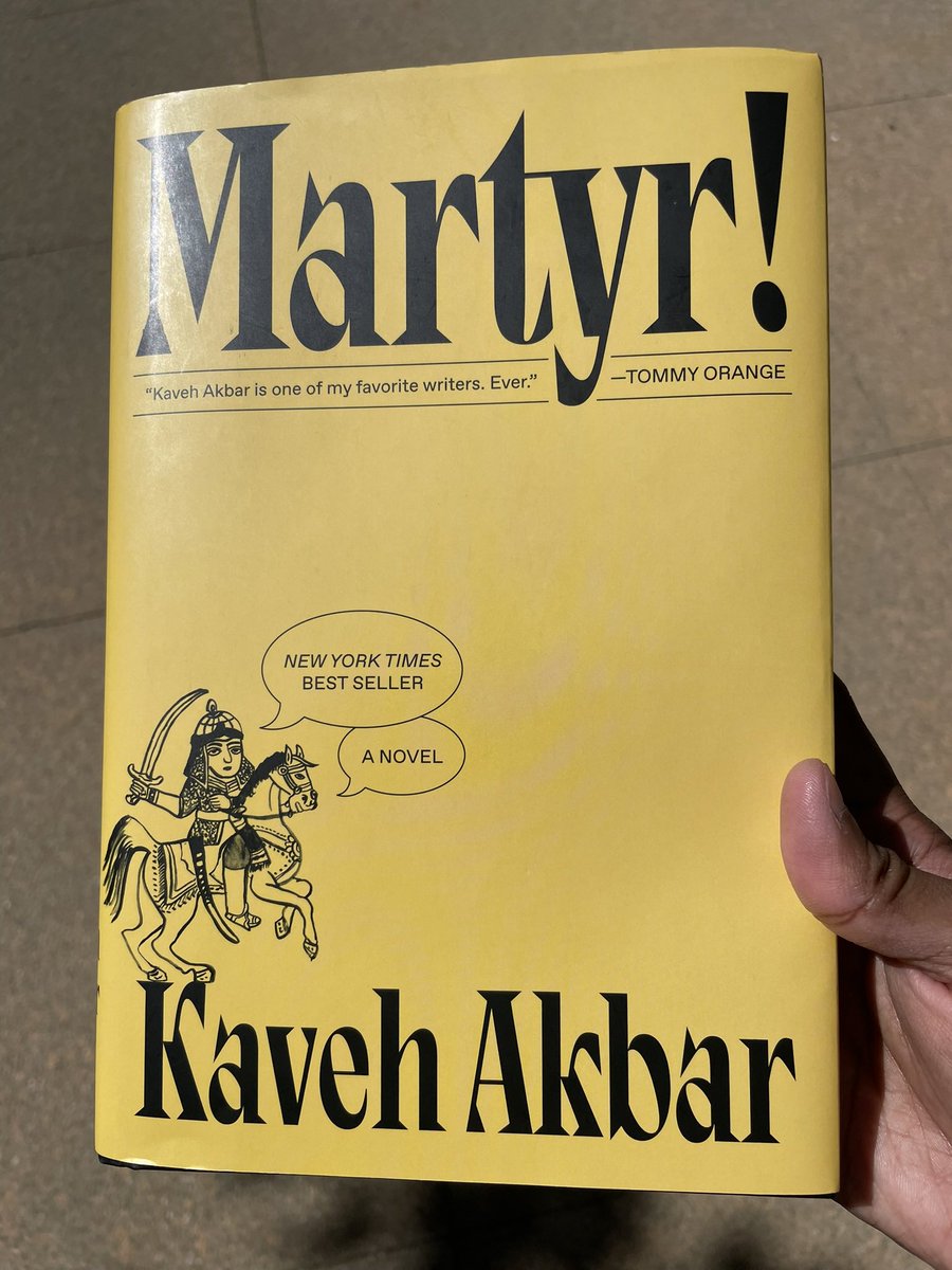 Stumbled across this gem on a roadtrip this past weekend! I’ve been reading it while walking to work and back .. almost bumped into buildings .. it’s SOOO GOOD 😭 #Martyr #KavehAkbar #HandsDownBestWriter
