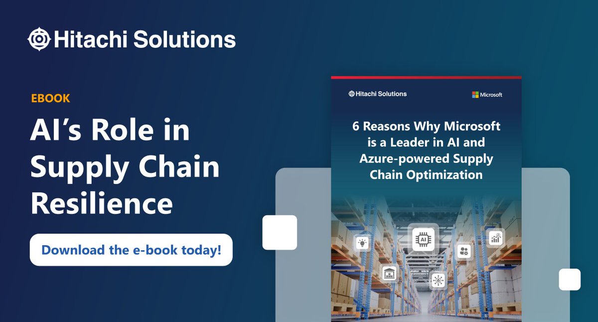 More than 75% of supply chain executives are seeing higher disruptions in their supply chains than three years ago – at the height of the pandemic. Check out our eBook to learn more. ow.ly/npFB50RbuYK #HitachiSolutions #Manufacturing #SupplyChain