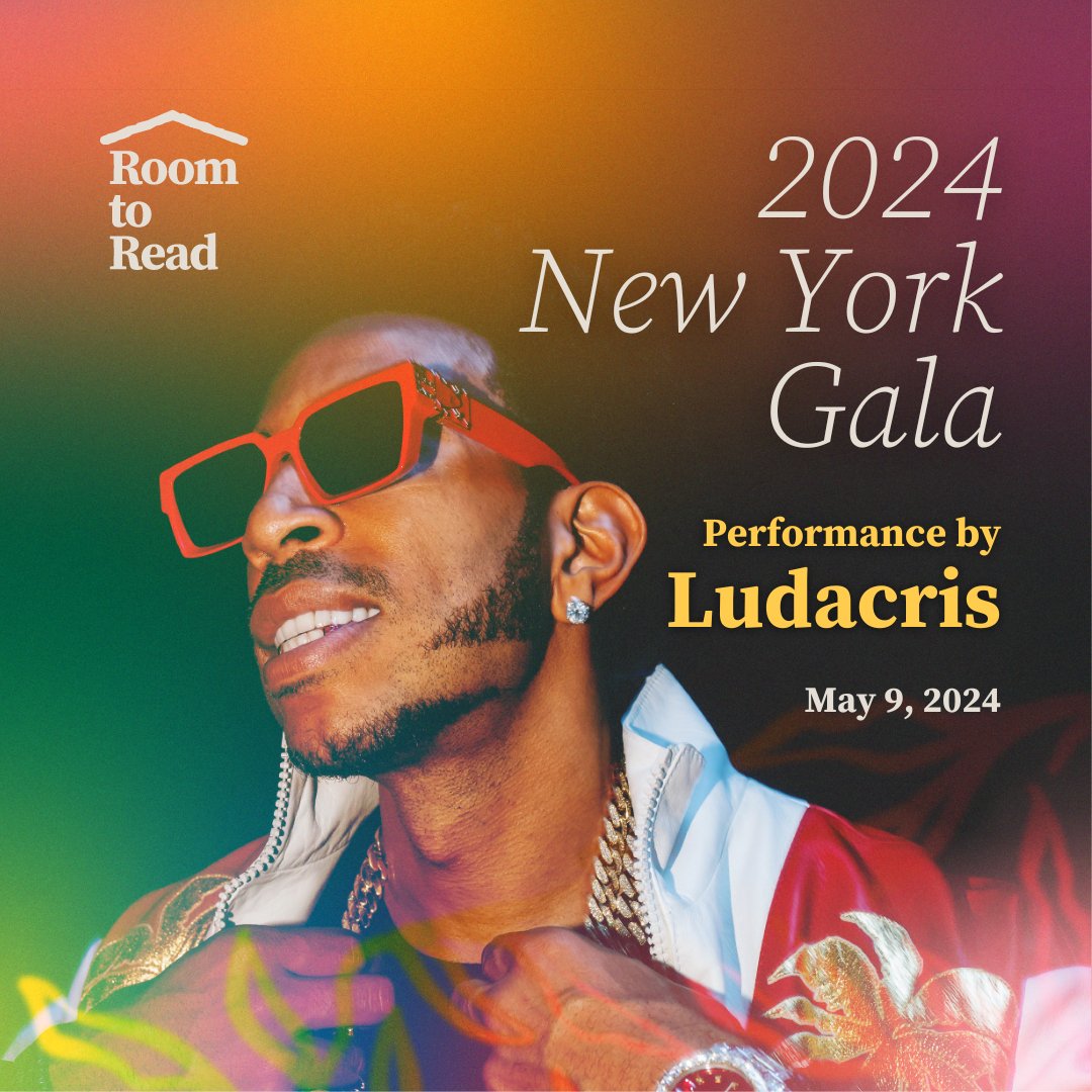 Thrilled that @Ludacris is headlining the 2024 @RoomtoRead #NewYork gala. @BCLEnt #ludacris #roomtoread