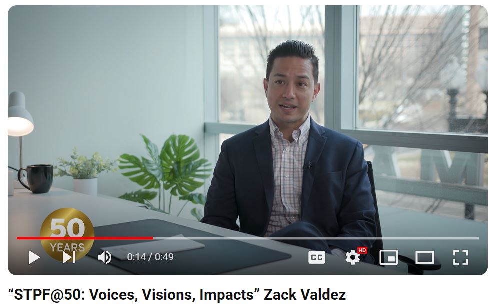 The power of the STPF community reaches far, especially the ability to connect with people 'from all different...backgrounds with the same mission to...look at how we can use our #science to inform better #policy.' ~STPF alum Zack Valdez, @ENERGY Watch: bit.ly/3LWTtED