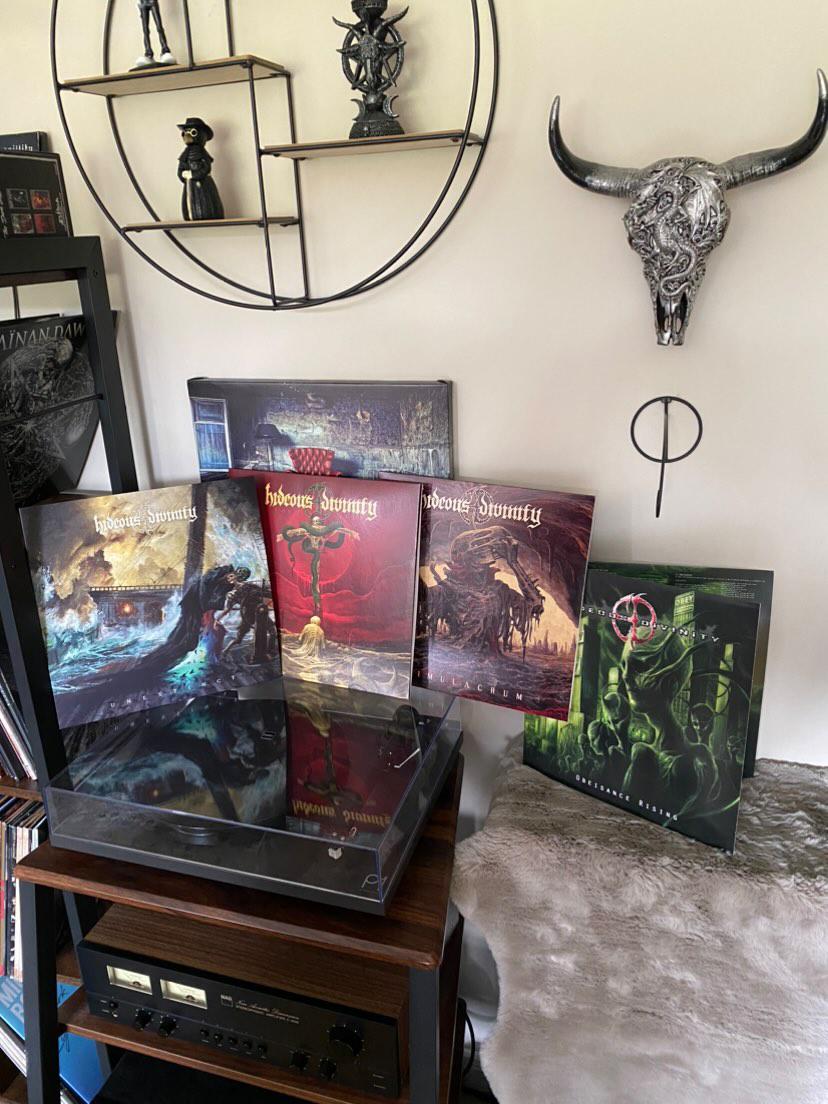 From a fellow @HideousDivinity fan. That's what I call support. Only missing Adveniens and LV426! 

Hideous Divinity albums and merch available at @EverlastingSpew (Europe) and IndieMerchstore (Usa)