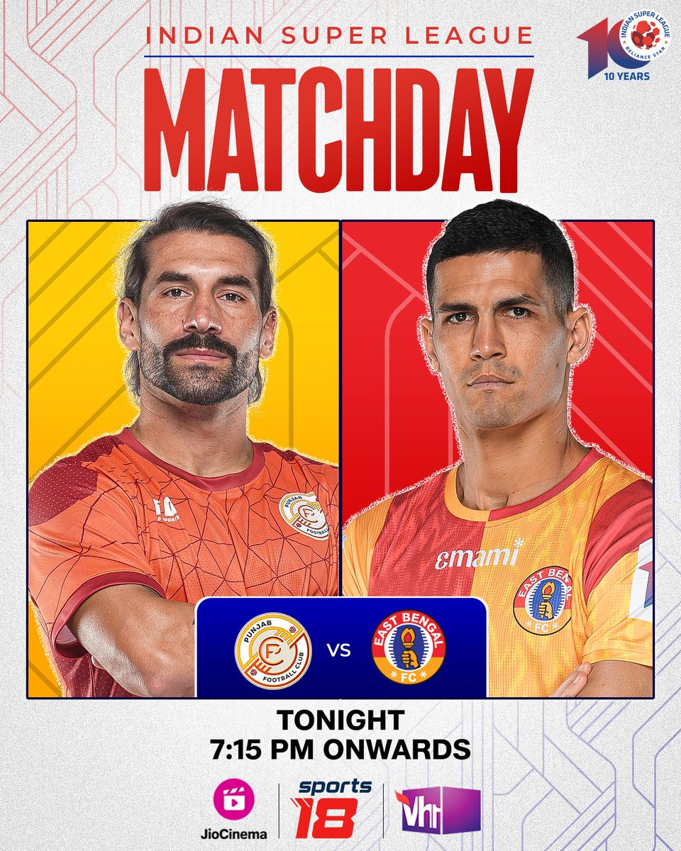 Punjab FC take on East Bengal FC in their backyard ⚔️ Which team do you think will emerge victorious in this #ISL10 showdown? 🧐 #PFCEBFC #ISL #LetsFootball #ISLonJioCinema #ISLonSports18 #ISLonVh1 #JioCinemaSports