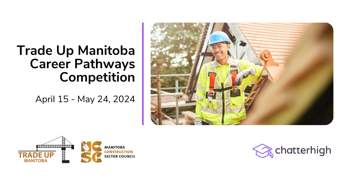 The Trade Up #Manitoba Career Pathways Competition is here! Students can compete for their schools while exploring career and post-secondary options. Top schools can win a share of the $1,500 prize pot! Learn more and save the date now! @TradeUpMB
hubs.li/Q02sgY9Z0