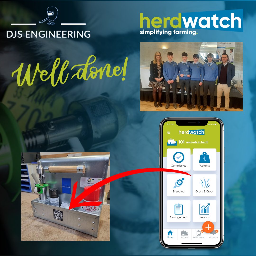 This is one talented group of young men from Cork!🐄
David Forde, Jack Good, John Quinn &amp; Sean Dinneen from Kinsale are representing West Cork in the National Finals of The Student Enterprise Competition.
Katie will be visiting the lads tomorrow! Stay Tuned!
#herdwatch