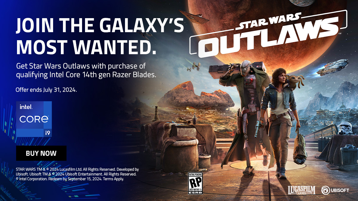 There are the specials you’re looking for. For a limited time, receive Star Wars Outlaws with select @IntelGaming i9-14900HX Razer Blades. This is where the fun begins: rzr.to/Intel-Game-Bun…