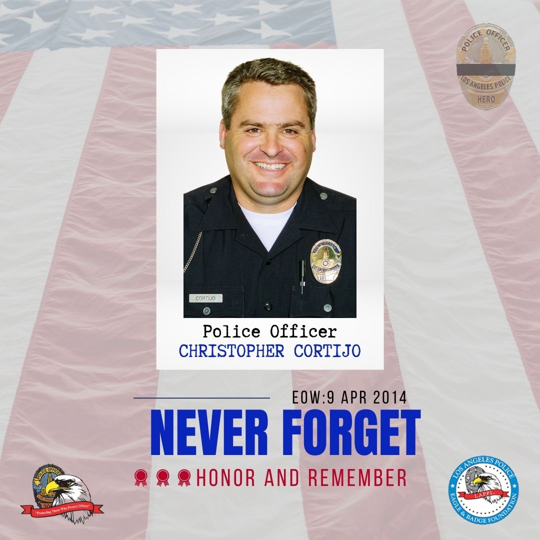 We will never forget LAPD Police Officer Christopher A. Cortijo, who was killed in the line of duty by a DUI driver.⁠