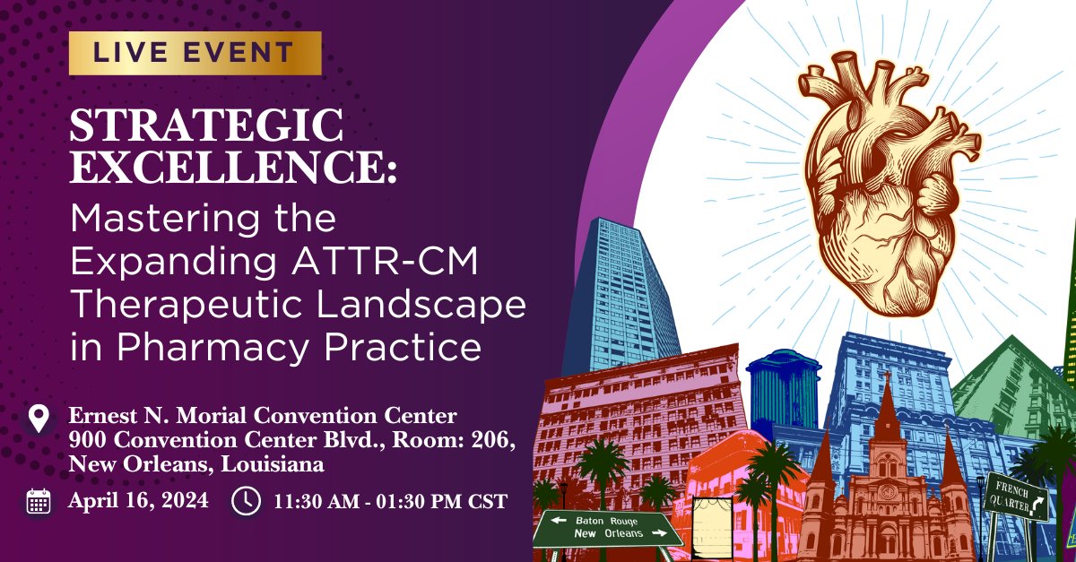 Just one week until our live event on key advances in ATTR-CM care. Join in-person or online for a comprehensive look at the pathophysiology, treatment, and diagnosis of #ATTRCM.

In-Person: ow.ly/SPZP50QXHfo
Online: ow.ly/LuzX50QXHfp

#CME @HongyaChen @kcferdmd