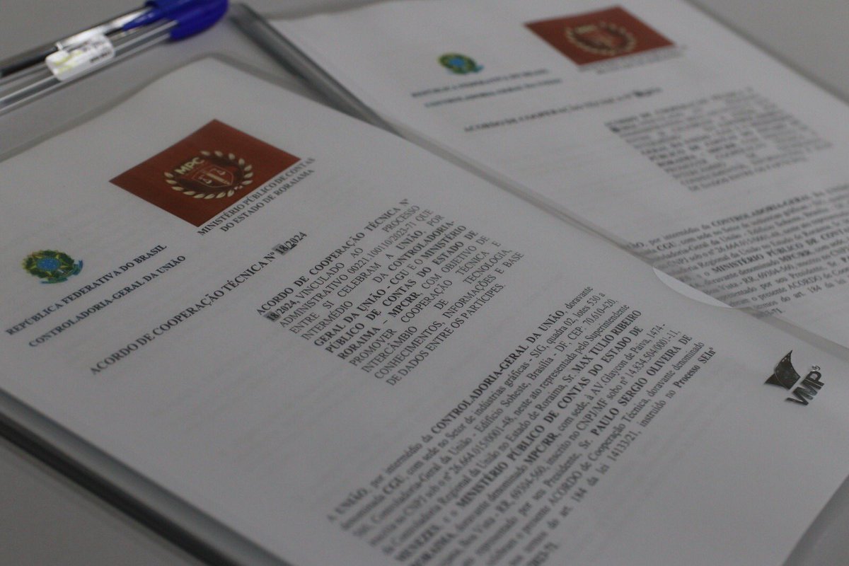 mpcroraima's tweet image. MPC/RR firmou um Acordo de Cooperação Técnica com a CGU em Roraima (CGU-RR), com o objetivo de promover intercâmbio de tecnologia, conhecimentos, informações e base de dados. A assinatura ocorreu na manhã desta terça-feira (09), na sede da CGU em Boa Vista. #MPCRoraima #CGURR