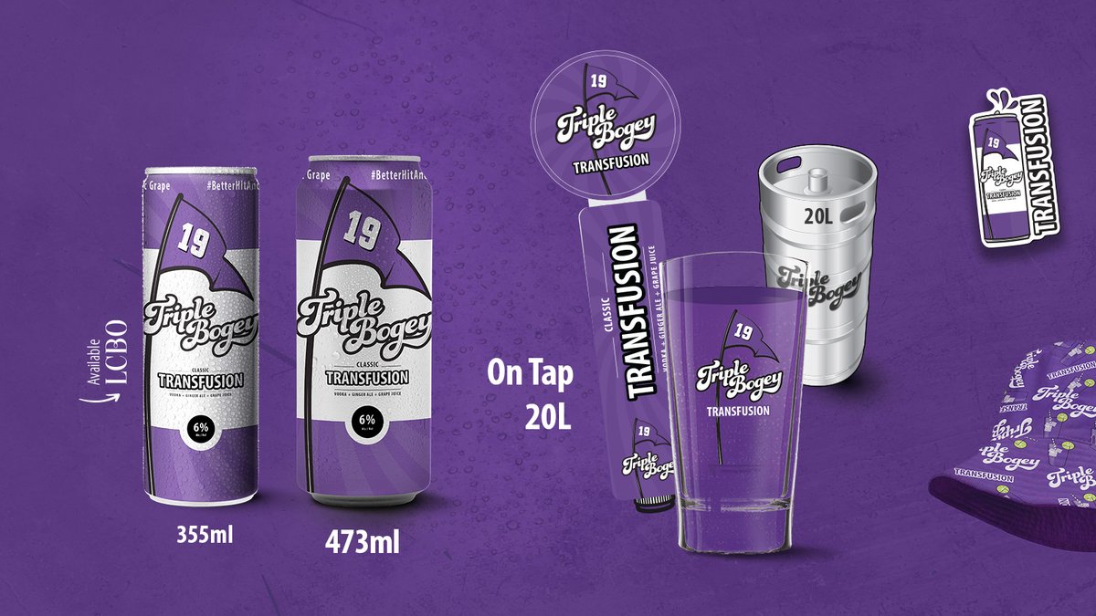 Clearing up any ‘Canfusion’ Triple Bogey’s best selling, thirst quenching, fairway frothing, patio crushing, Transfusion Cocktail is available in two can sizes (355ml & 473ml) as well as on tap at participating locations. Size and options will vary by location. #BetterHitAnother