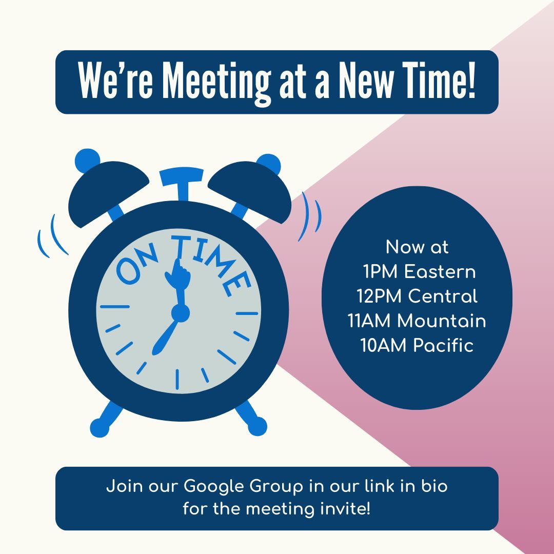The #AWC Organizing Committee’s will meet at a new time on Friday, April 19! At 1PM ET! Join us! buff.ly/43dbTHF