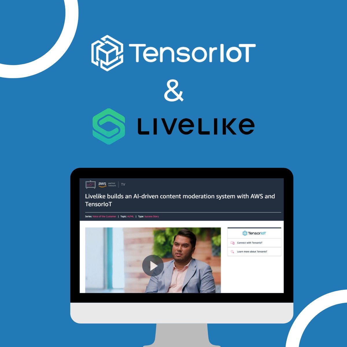 Our amazing customer, Livelike, has taken audience engagement to the next level with a little help from AWS and us at TensorIoT! 🎉 Check out the full story in this APN video: ow.ly/qsRu50RbJJl