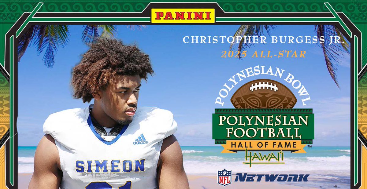 Chicago Simeon DL Christopher Burgess has accepted his invitation to the 2025 Polynesian Bowl.  The Notre Dame commit talks about what he's looking forward to during that week. 247sports.com/article/chris-…