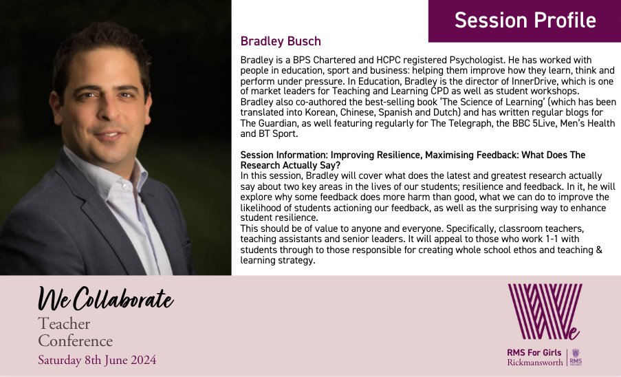 Such an intresting workshop - a huge thank you to @BradleyKBusch for his session on June 8th at #WeCollaborate24 Tickets and more detail ➡️ rmsforgirls.com/wecollaborate/