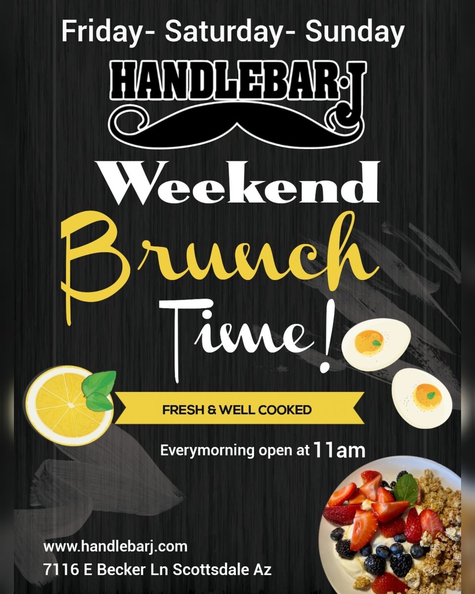 Every Friday Saturday and Sunday we're open for brunch at 11am with live music later on in the day or evening #Arizona #Brunch #Goodeats #Bbq #scottsdalearizona