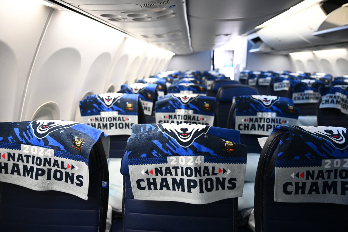 Husky One is airborne 🛫🏆

<a href="/UConnMBB/">UConn Men's Basketball</a> is on their way to Storrs!