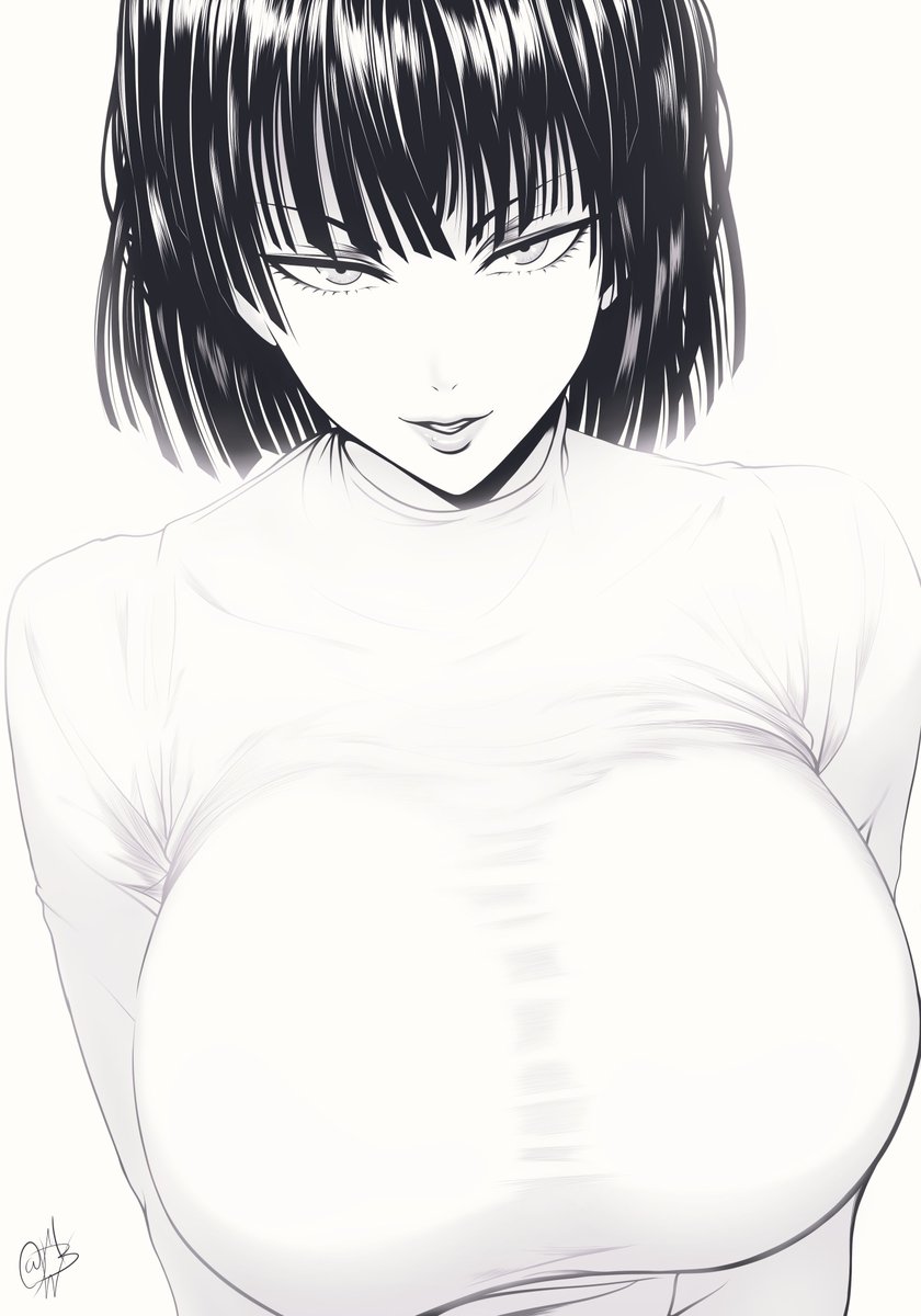 Trying to understand how to make white clothes look 'soft' with just hatching and shading. Came out nice~ #onepunchman #ワンパンマン #fubuki #地獄のフブキ