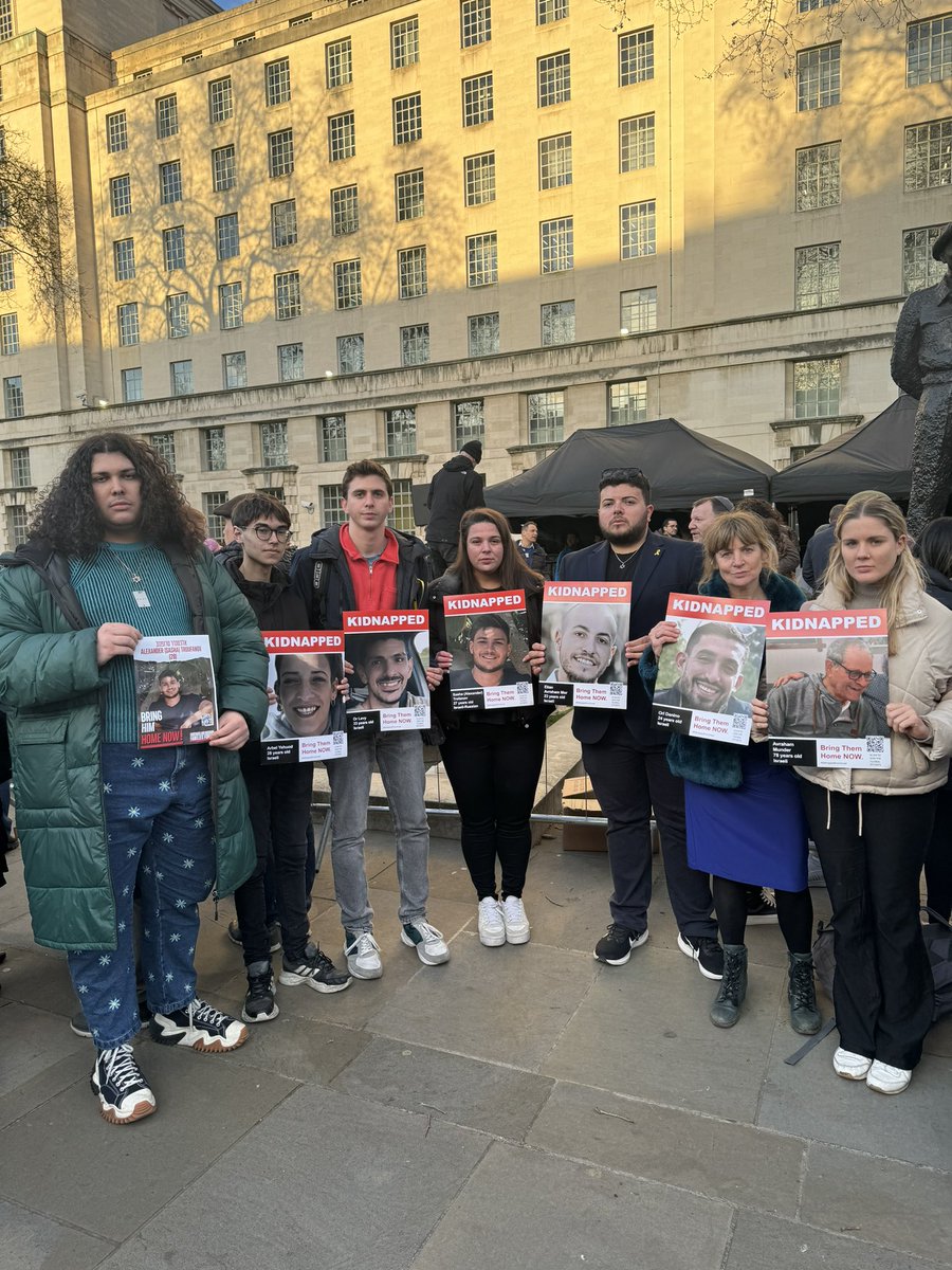 JLM members attended this evening’s vigil at Downing Street for the hostages We heard from the families of the hostages and from our community leaders about the importance of bringing peace to the region We joined with our community to say with one voice: Bring Them Home Now