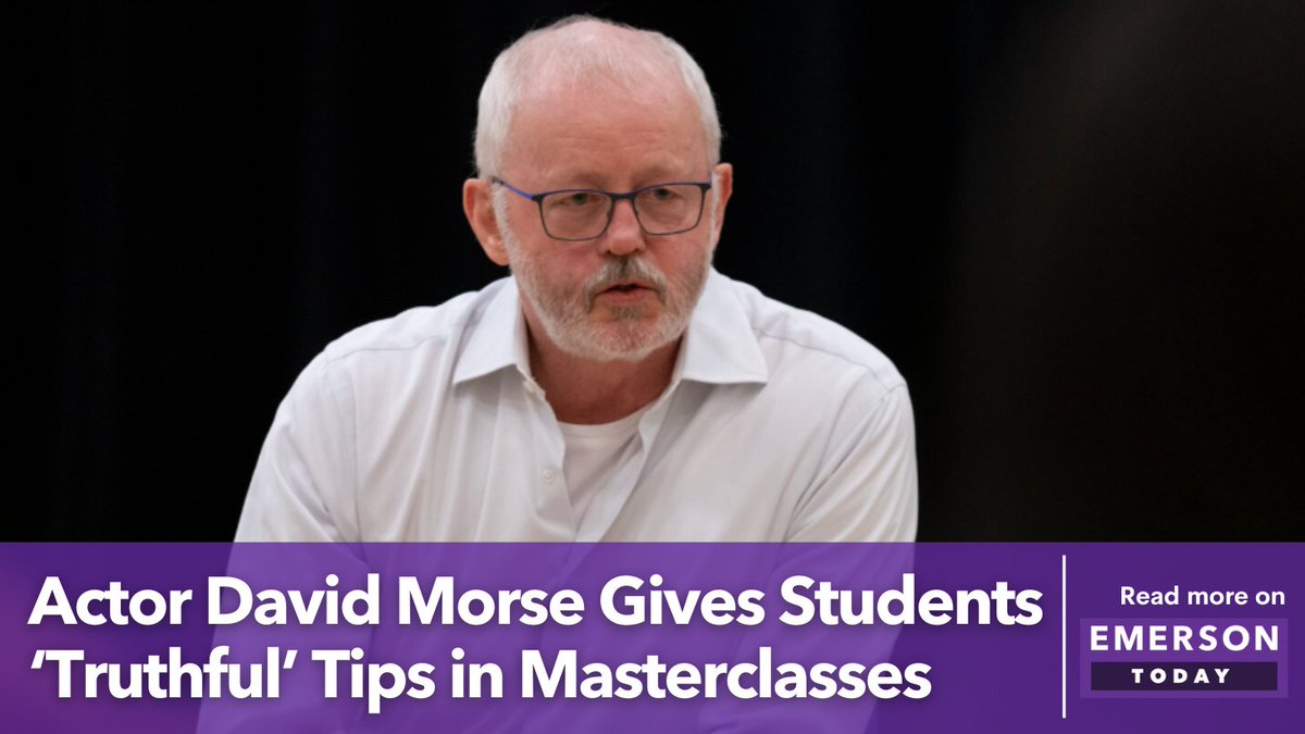 Actor and Massachusetts native David Morse told Performing Arts students that truth is a primary tenet of acting in two masterclasses held last week. . Read more: today.emerson.edu/2024/04/08/act…