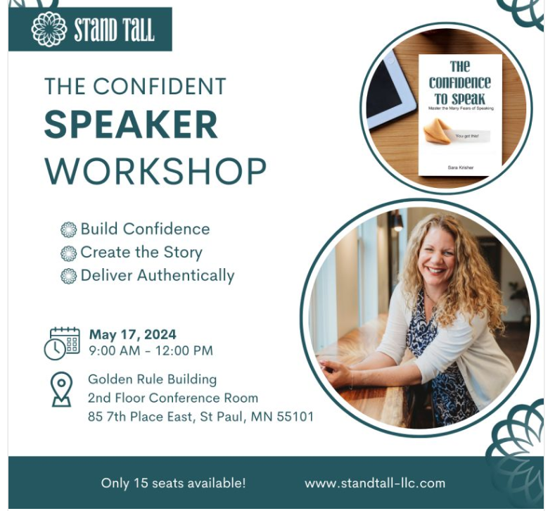 STANDTALL_LLC's tweet photo. You speak to clients. You present to the board. You lead a team. You inspire action.
These are all great reasons to attend my upcoming workshop. You’ll further develop your skillset, build your confidence, and gain exclusive tools for continued use.
https://t.co/YLwkVZIvqu https://t.co/SSrJThTIuK