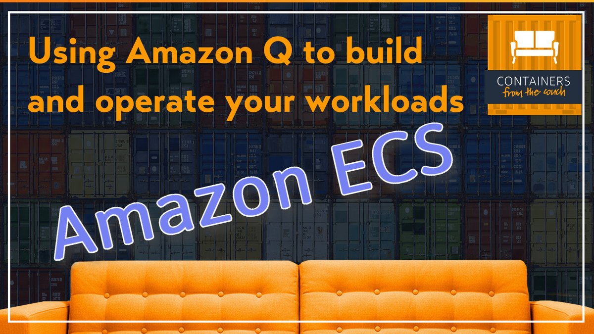 Ready for another Containers from the Couch session? Join us for another session with @mreferre where we discuss how you can use Amazon Q to help you in your daily Amazon ECS operations and management tasks Thursday Apr. 11 at 12:00 PT on youtube.com/watch?v=Che17V… or on…