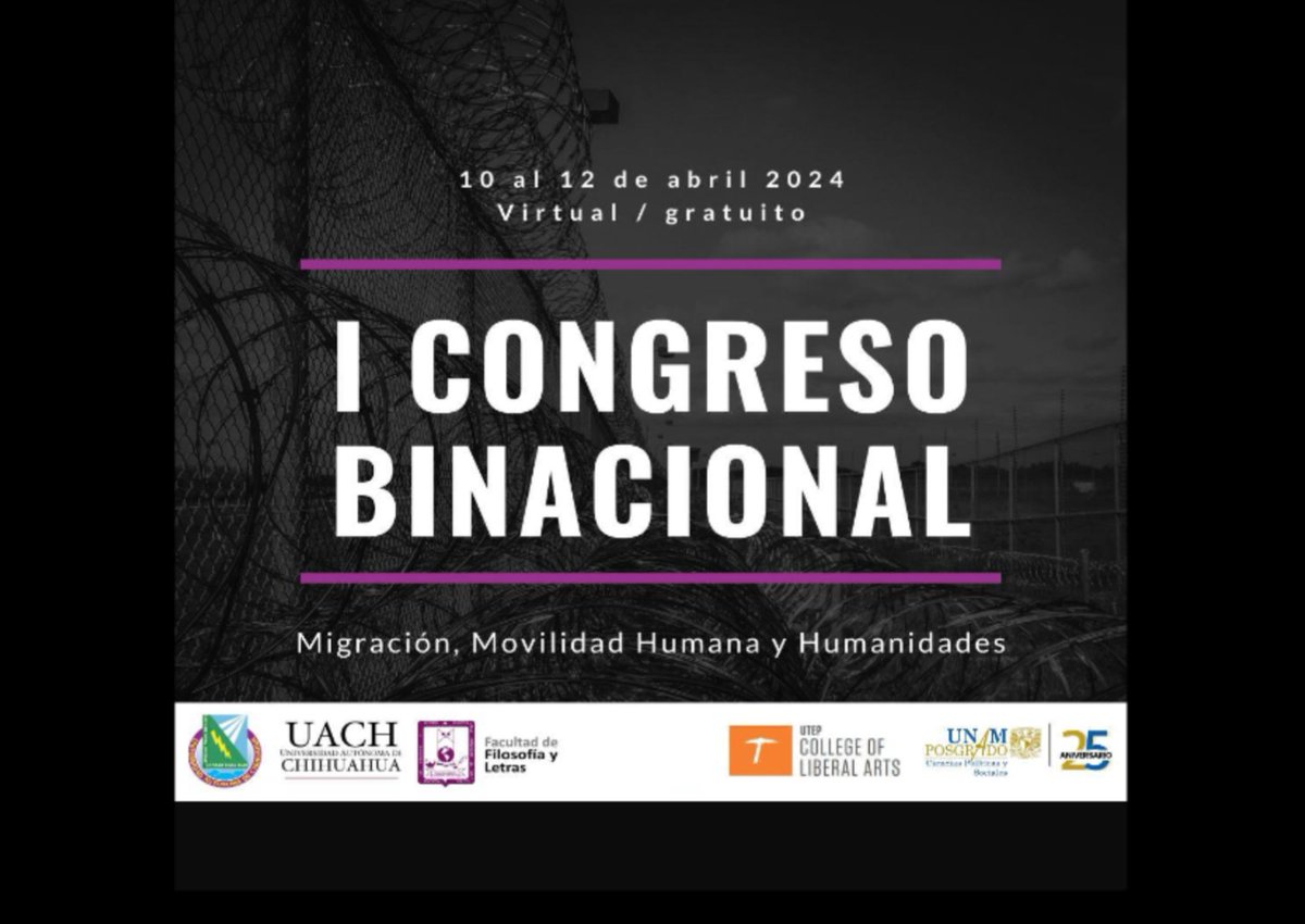 📢Mañana a las 13:00 horas, @LATAMxDigital , expondrá 'Desafíos de Privacidad y Derechos Humanos en la Digitalización de Trámites Migratorios' en el 1er Congreso Binacional 'Migración Movilidad Humana y Humanidades' organizado por @UACHMx Acompáñanos: uach.mx/ffyl/eventos/c…